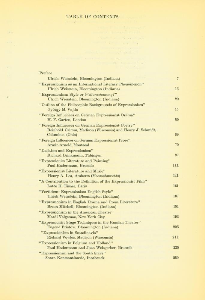 『EXPRESSIONISM AS AN INTERNATIONAL LITERARY PHENOMENON : 21 ESSAYS AND A BIBLIOGRAPHY』 2