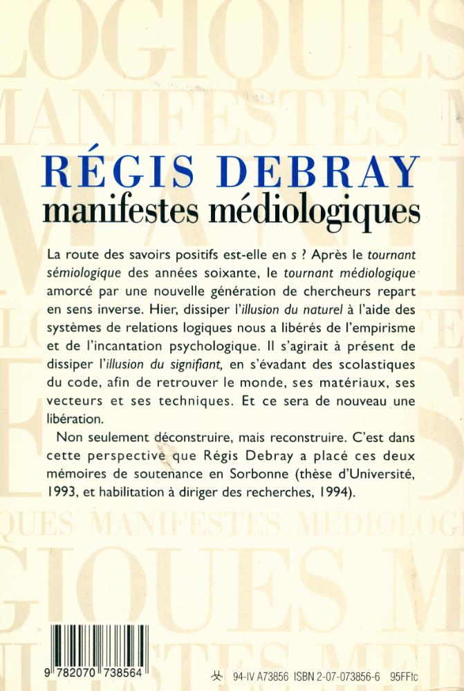 『Manifestes médiologiques』 4
