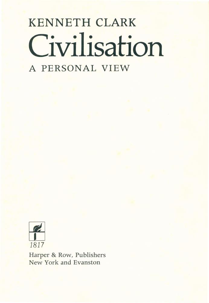 『Civilisation : A PERSONAL VIEW.』 1