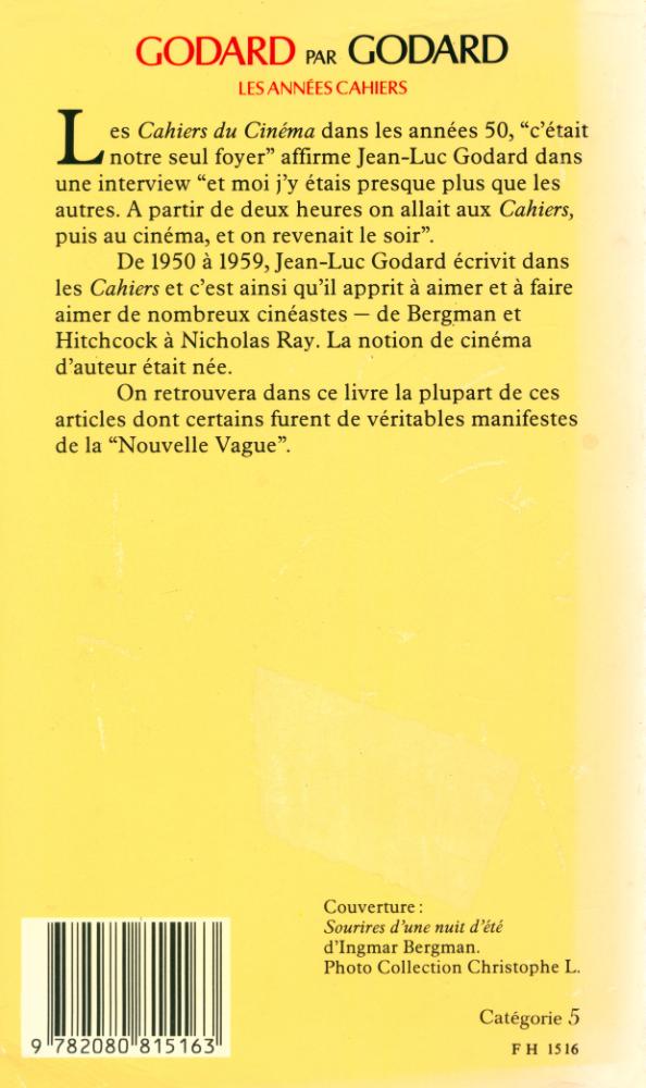 『GODARD PAR GODARD : Les années Cahiers(1950 à 1959)』 6