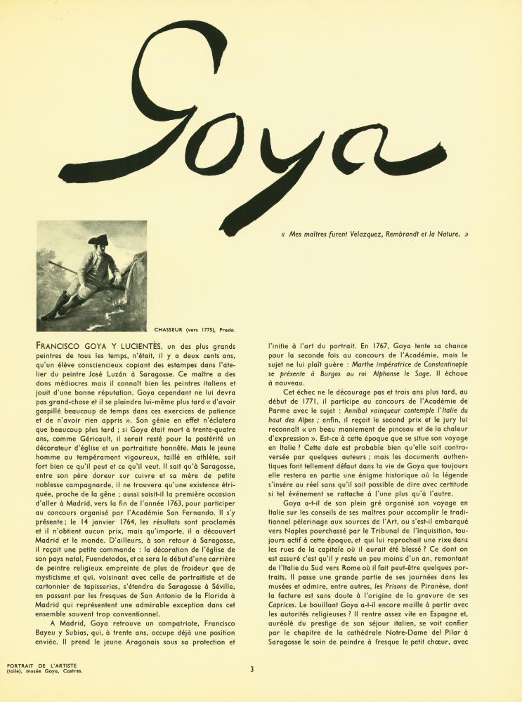 『GOYA : Ⅰ - Sa Période Heureuse 1746 - 1807』 2