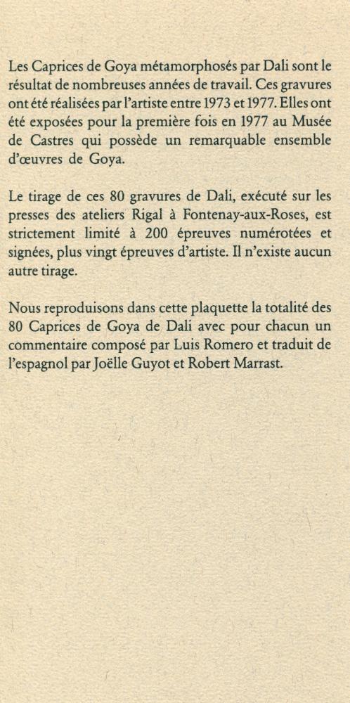 『Les Caprices de Goya de Salvador DalÍ : 80 gravures originales』 2