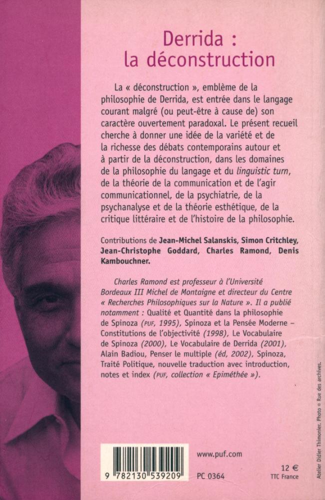『Derrida : la déconstruction』 3