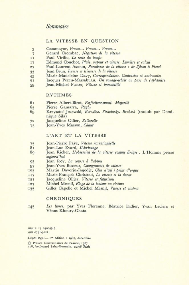 『CORPS ÉCRIT 24 : La vitesse』 2