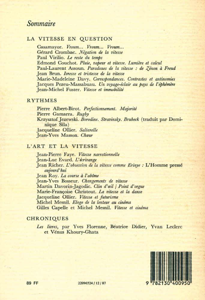 『CORPS ÉCRIT 24 : La vitesse』 3