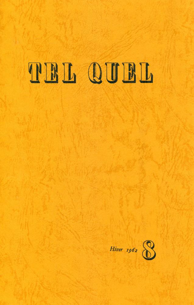 『TEL QUEL : 1962 8~11』 2