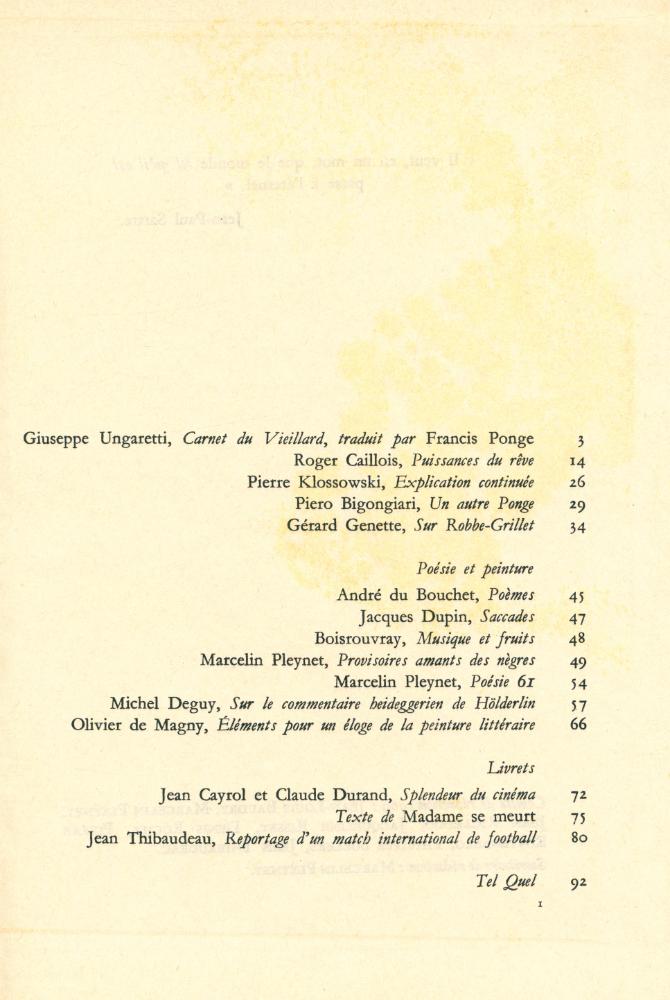 『TEL QUEL : 1962 8~11』 3