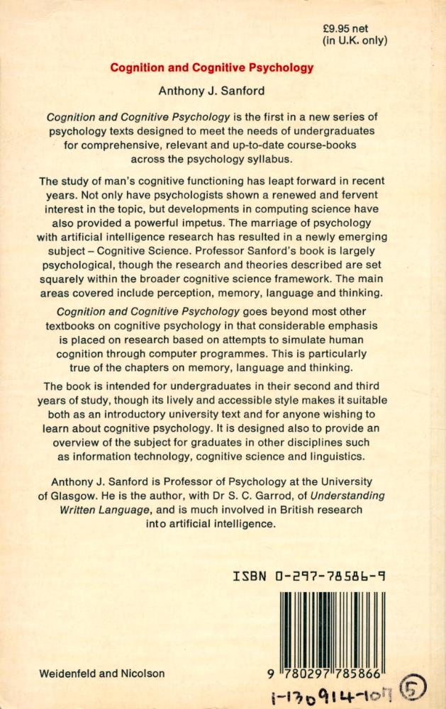 『Cognition and cognitive psychology』