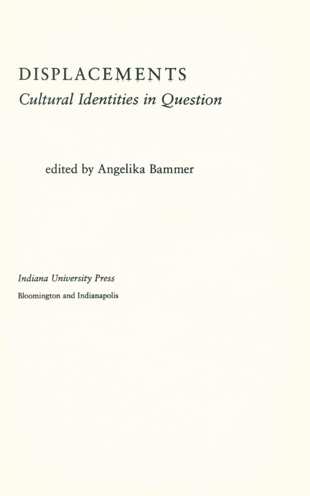 『Displacements : Cultural Identities in Question』 1