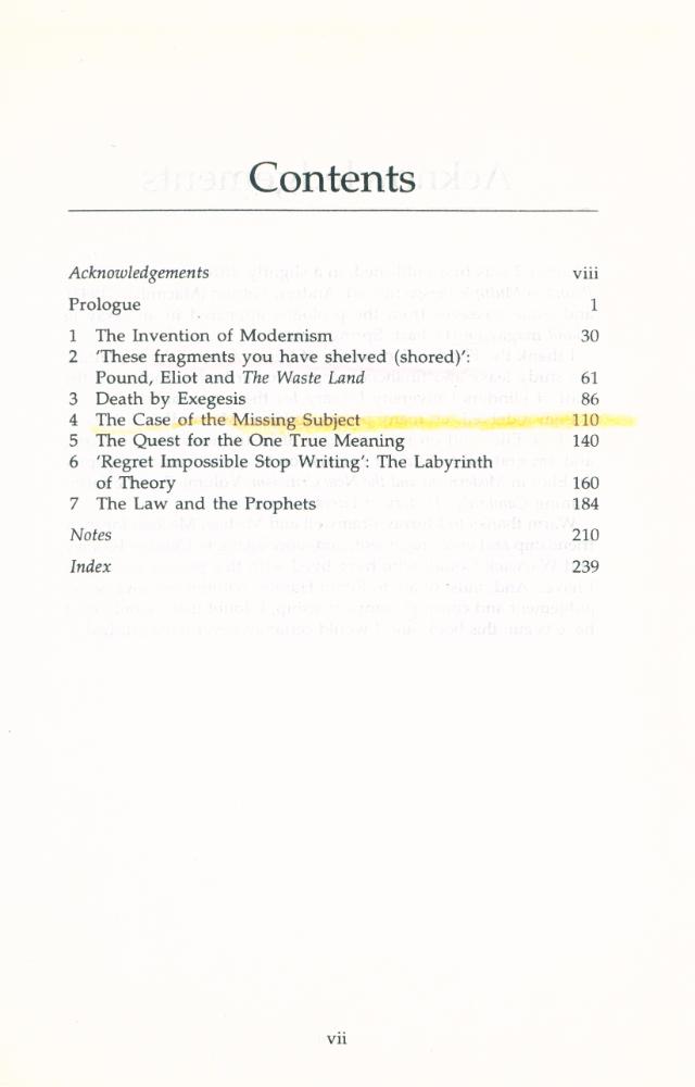 『Eliot to Derrida : The Poverty of Interpretation』 2