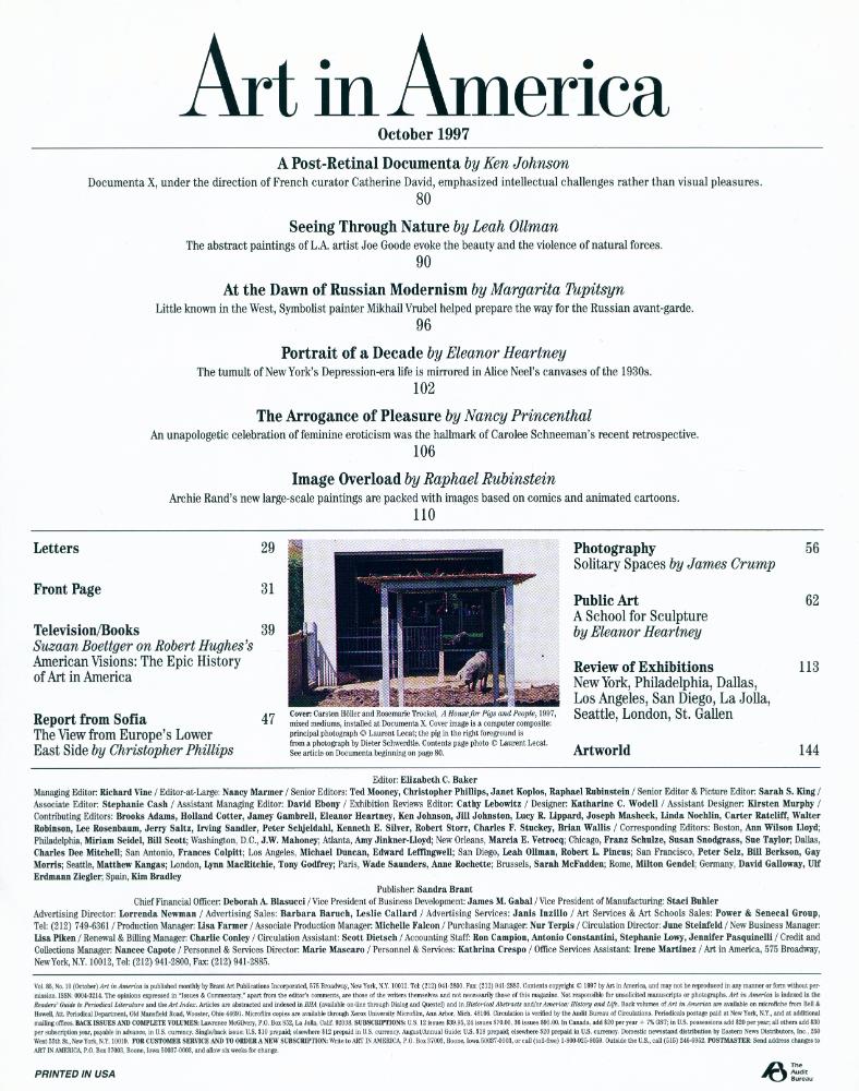 『Art in America』 October 1997 2