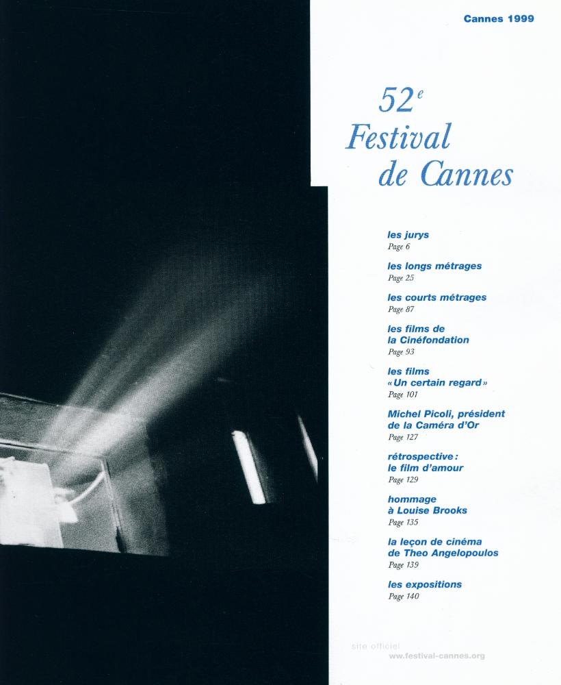 『52e Festival de Cannes PROGRAMME OFFICIEL 1999』 2