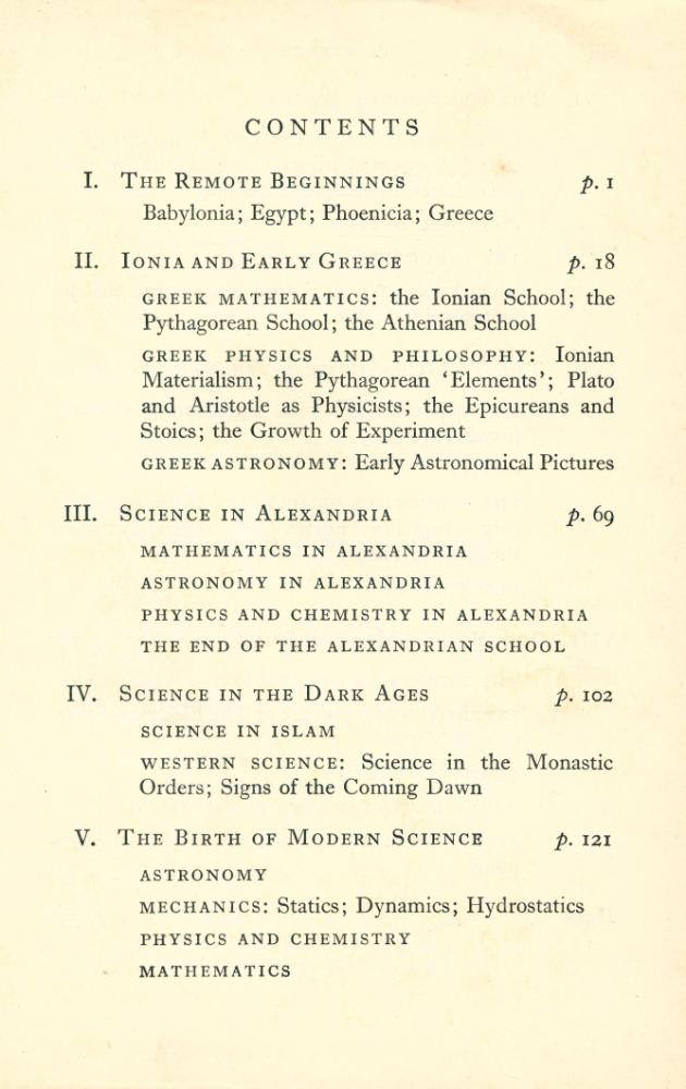 『THE GROWTH OF PHYSICAL SCIENCE』 2