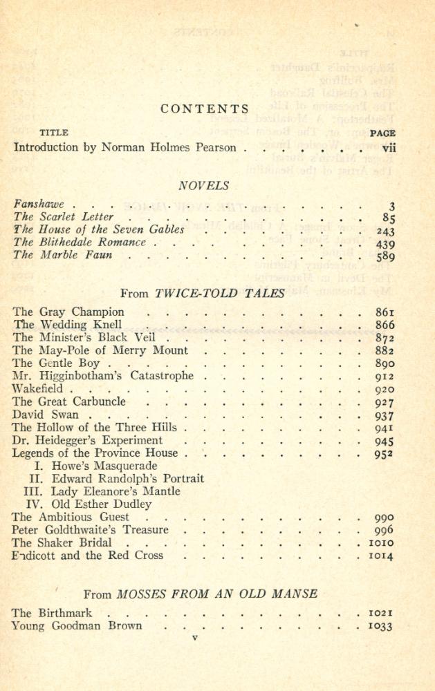 『THE COMPLETE NOVELS AND SELECTED TALES OF NATHANIEL HAWTHORNE』  2