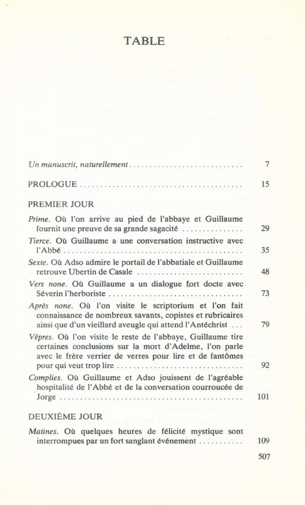 『LE NOM DE LA ROSE : roman』 2