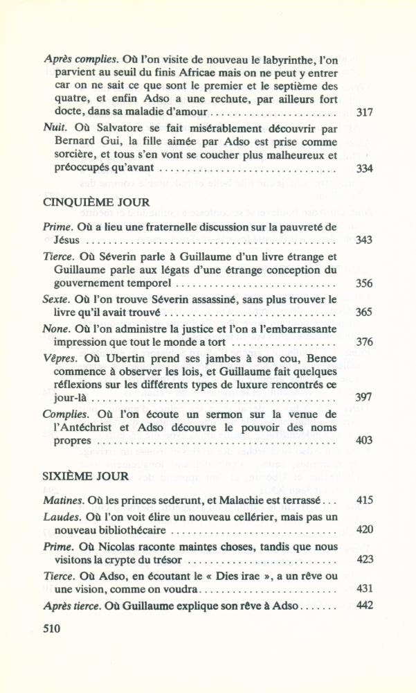 『LE NOM DE LA ROSE : roman』 5