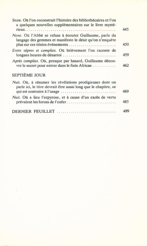 『LE NOM DE LA ROSE : roman』 6