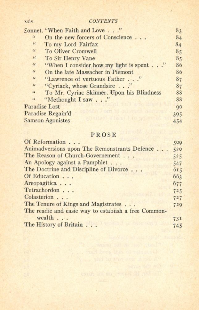 『Complete Poetry and Selected Prose of JOHN MILTON』 3