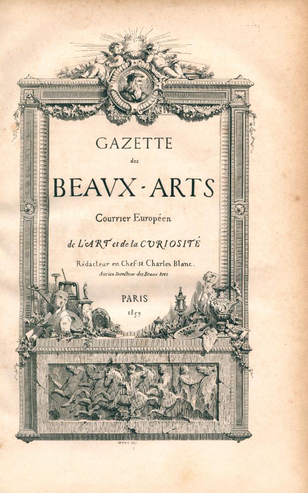 『GAZETTE  des BEAUX - ARTS』 TOME QUATRIÉME  1