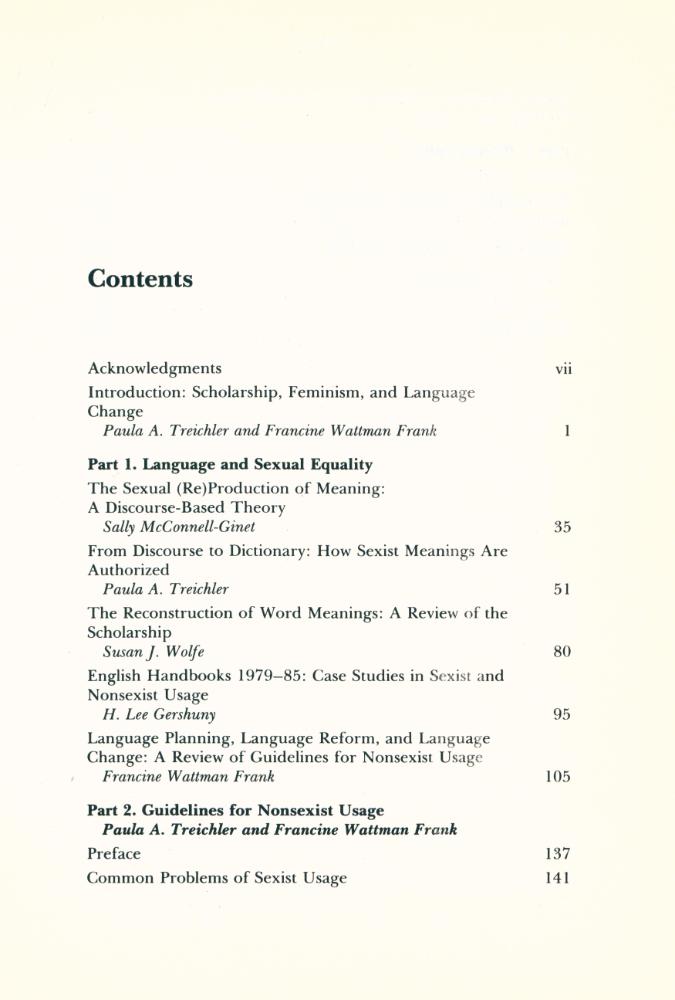 『Language, Gender, and Professional Writing : Theoretical Approaches and Guidelines for Nonsexist Usage』 2