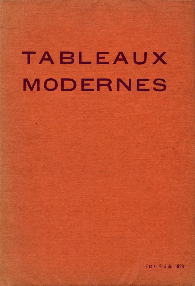 《CATALOGUE DES TABLEAUX MODERNES : PASTELS - AQUARELLES - GOUACHES - DESSINS》 1