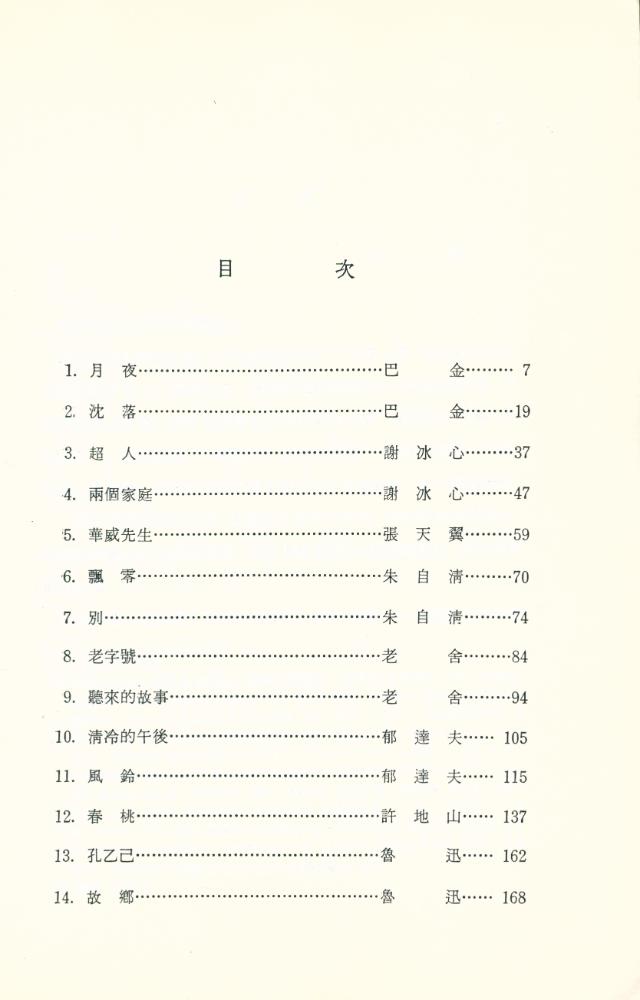 『中國現代短篇選(중국현대단편선)』 2