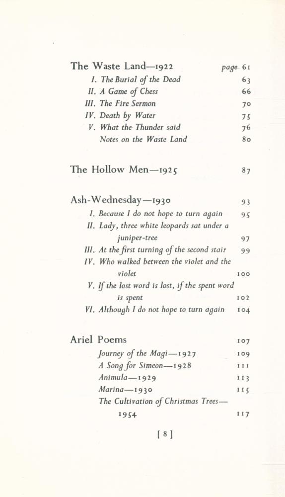 『Collected Poems 1909 - 1962』 3