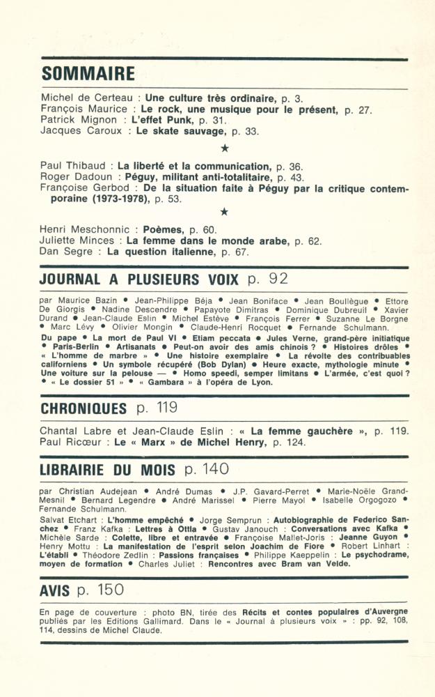 『ESPRIT』 No 22 Octobre 1978 2