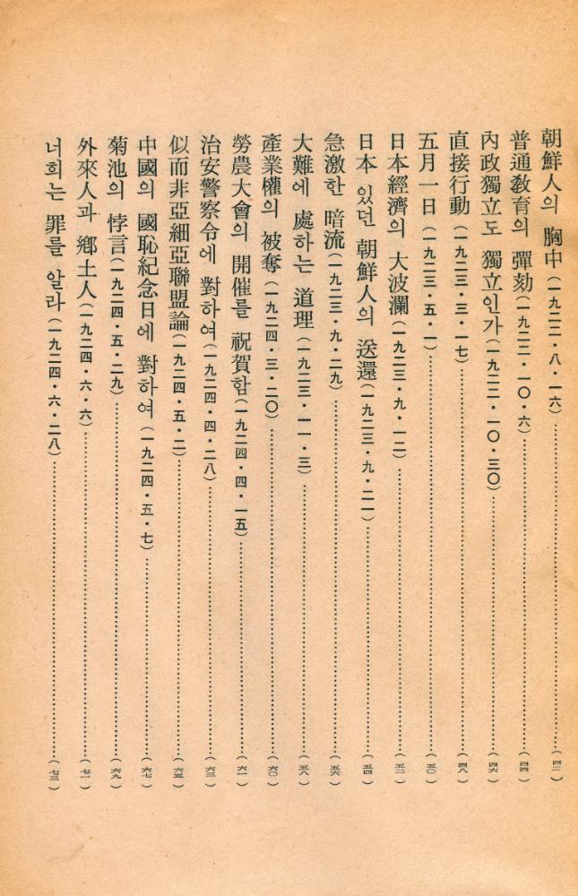 『日政下 東亞日報 押收 社說集(일정하 동아일보 압수 사설집)』 3