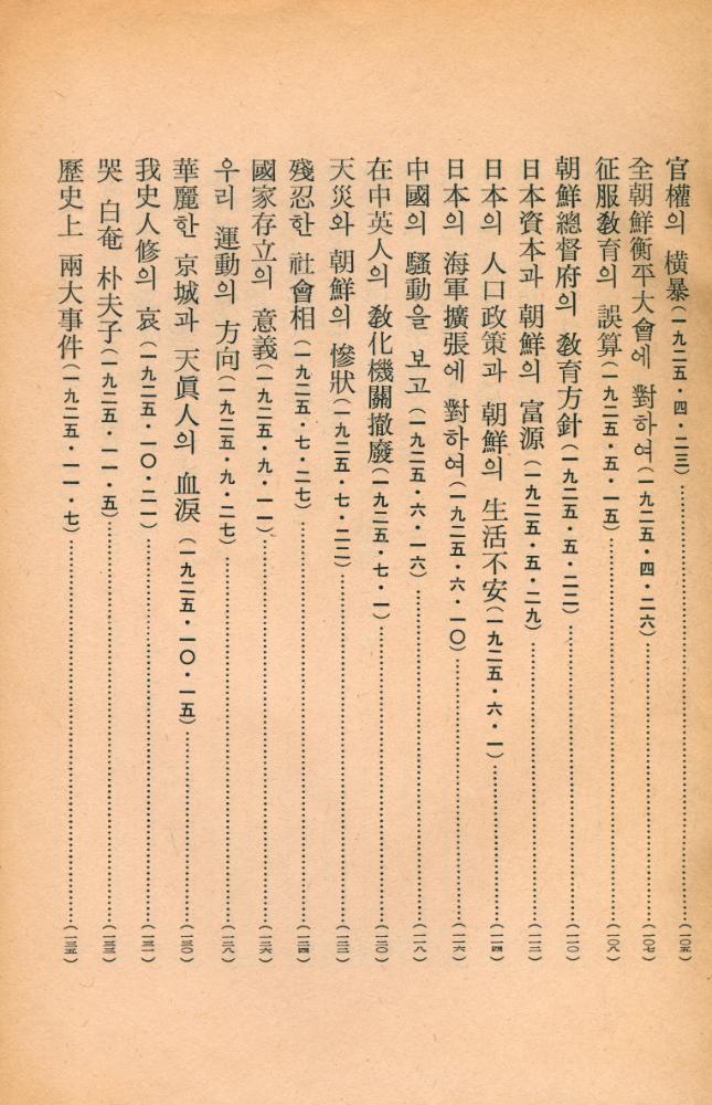 『日政下 東亞日報 押收 社說集(일정하 동아일보 압수 사설집)』 5