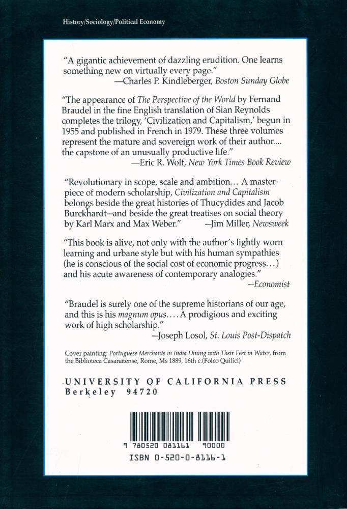 『Civilization and capitalism, 15th - 18th century - v. 3. The perspective of the world』