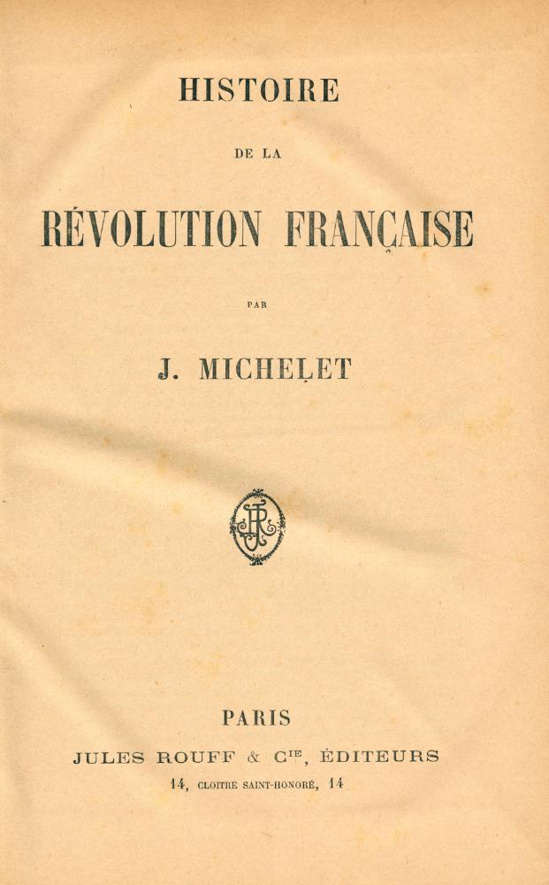 『HISTOIRE DE LA RÉVOLUTION FRANÇAISE』 1