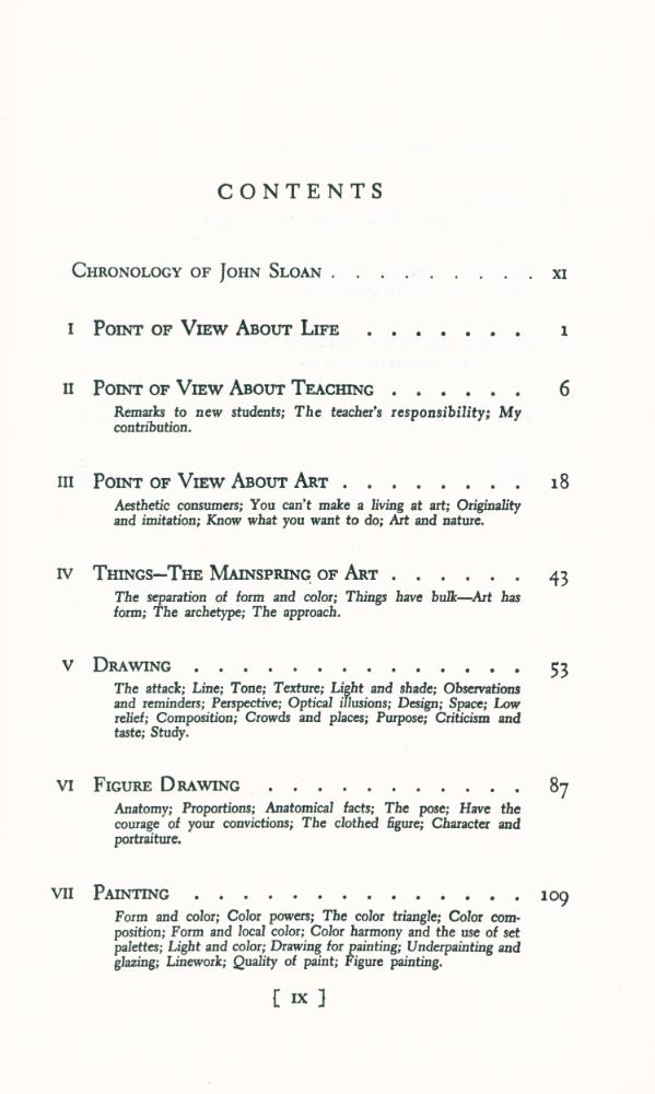 『John Sloan on Drawing and Painting』 2