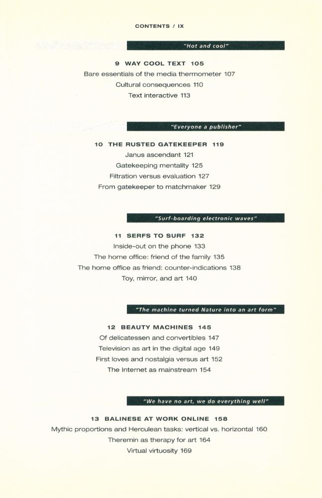 『digital mcluhan : a guide to the information millennium』 4