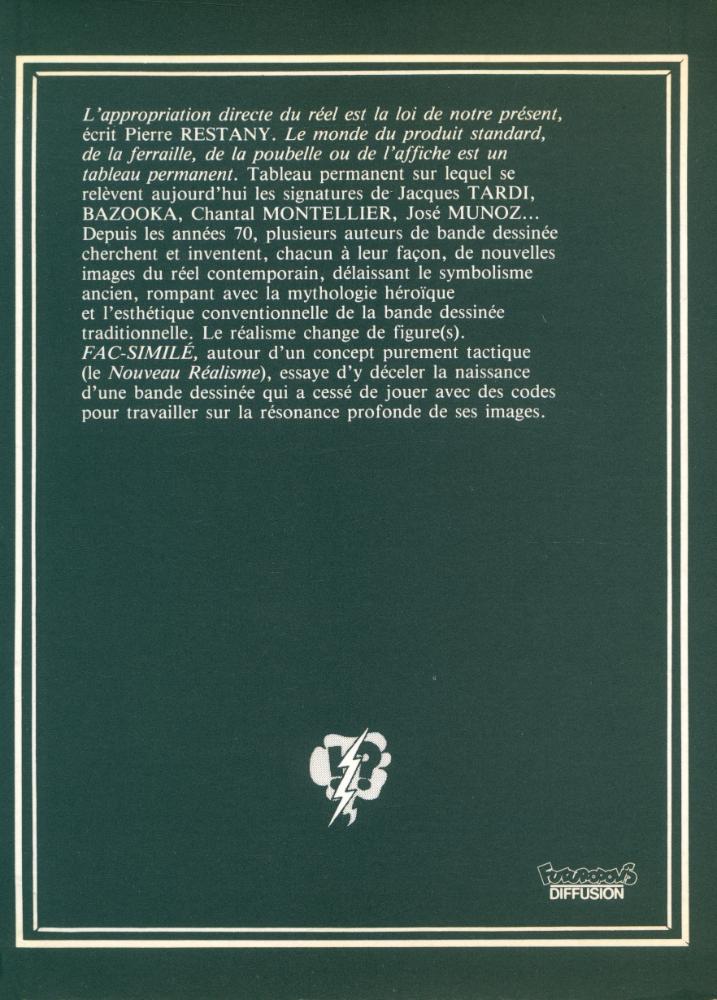 『FAC - SIMILE : Essai paratactique sur le Nouveau Réalisme de la Bande Dessinée』 3