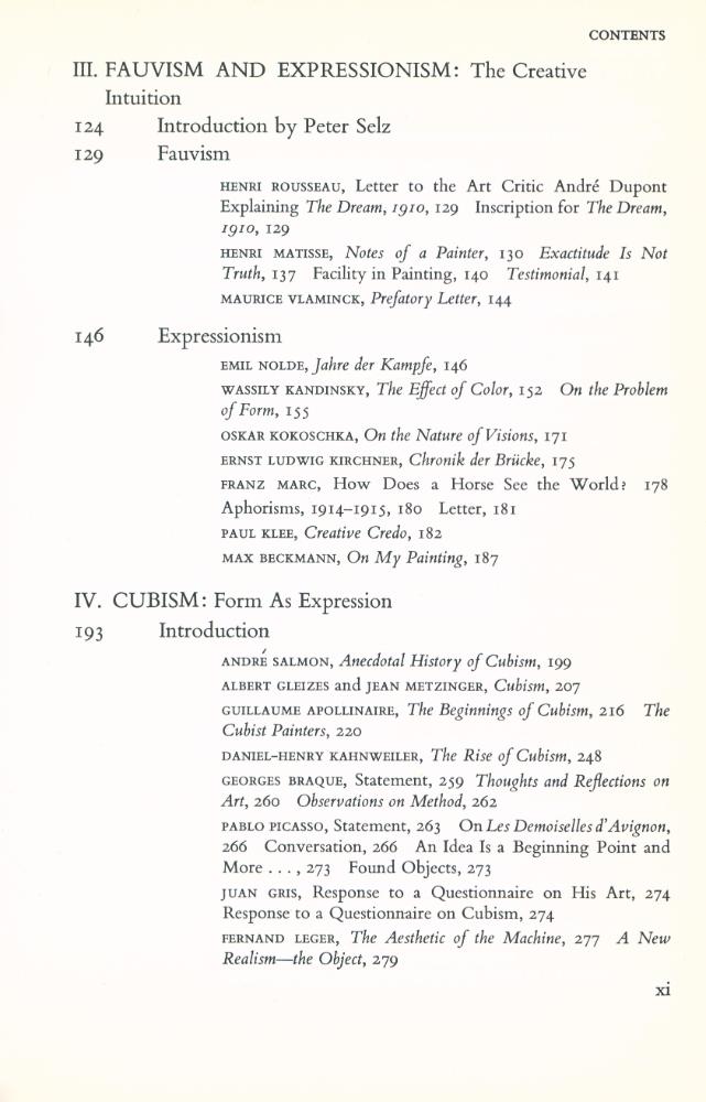 『Theories of MODERN ART : A Source Book by Artists and Critics』 4