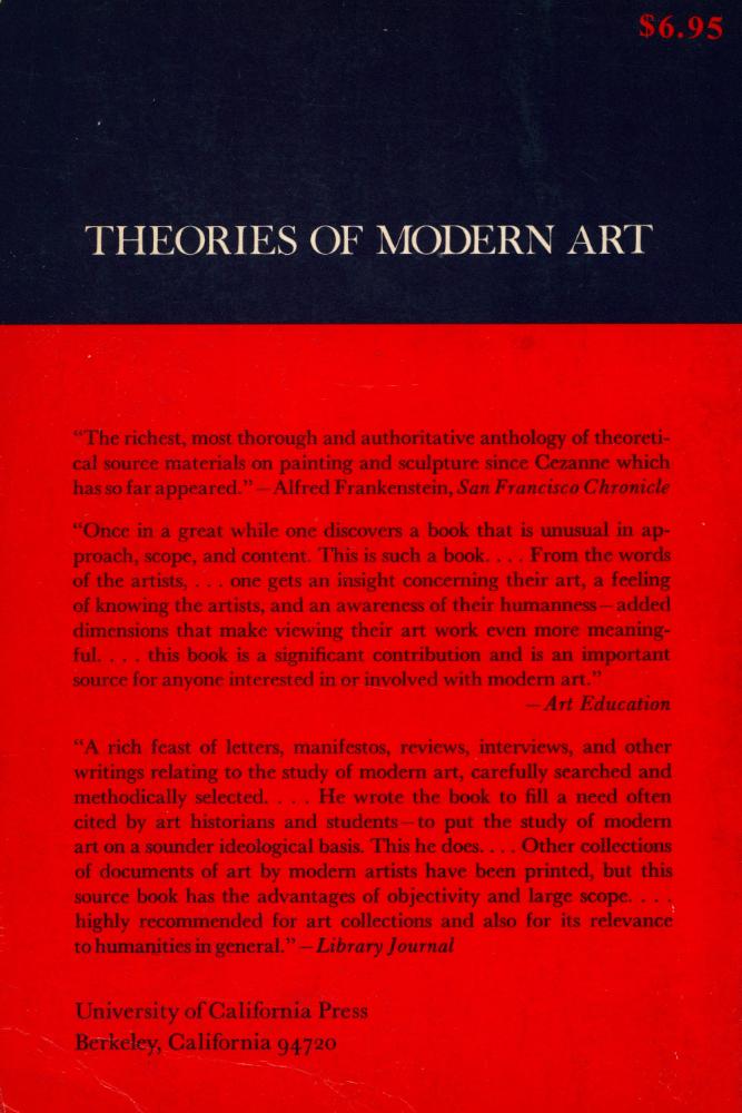 『Theories of MODERN ART : A Source Book by Artists and Critics』