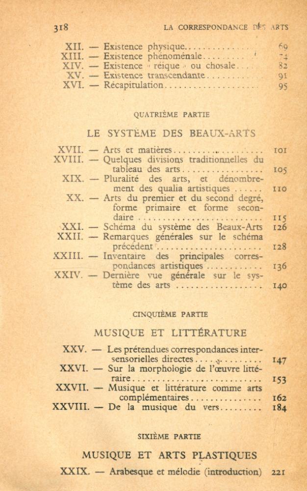 『LA CORRESPONDANCE DES ARTS : ÉLÉMENTS D'ESTHÉTIQUE COMPARÉE』 3