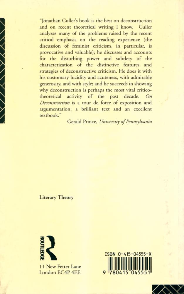 『On Deconstruction : Theory and Criticism after Structuralism』 3