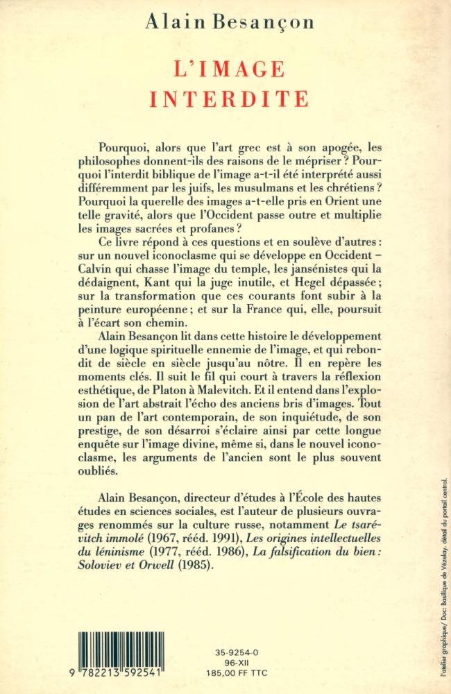 『L'IMAGE INTERDITE : UNE HISTOIRE INTELLECTUELLE DE L'ICONOCLASME』 6