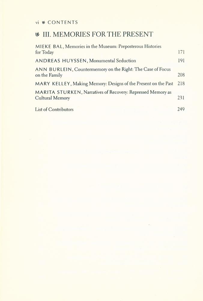 『Acts of Memory : cultural recall in the present』 3