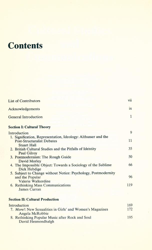 『Cultural studies and communications』 2