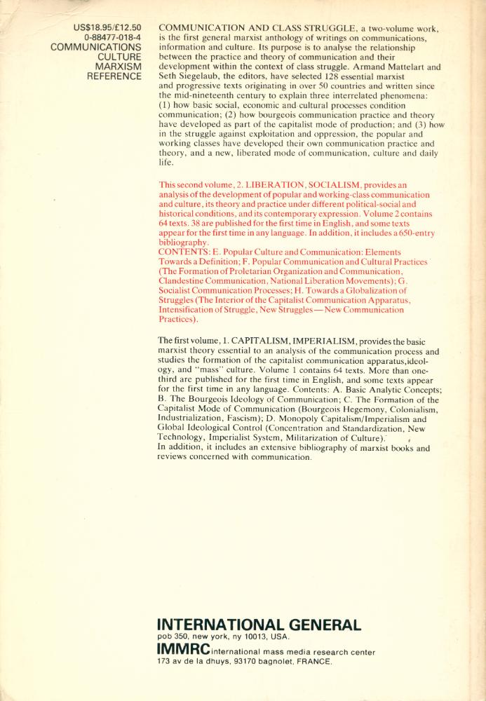 『COMMUNICATION AND CLASS STRUGGLE : 2. LIBERATION, SOCIALISM』 6