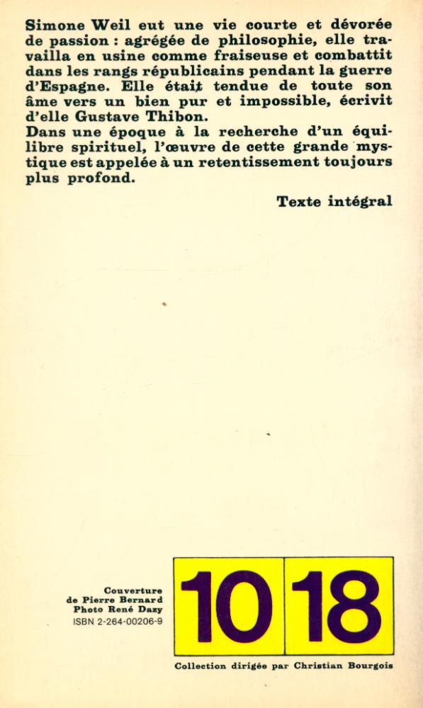 『LA PESANTEUR ET LA GRÂCE』 4