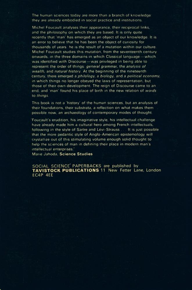 『The Order of Things : ARCHAEOLOGY OF THE HUMAN SCIENCES』 5