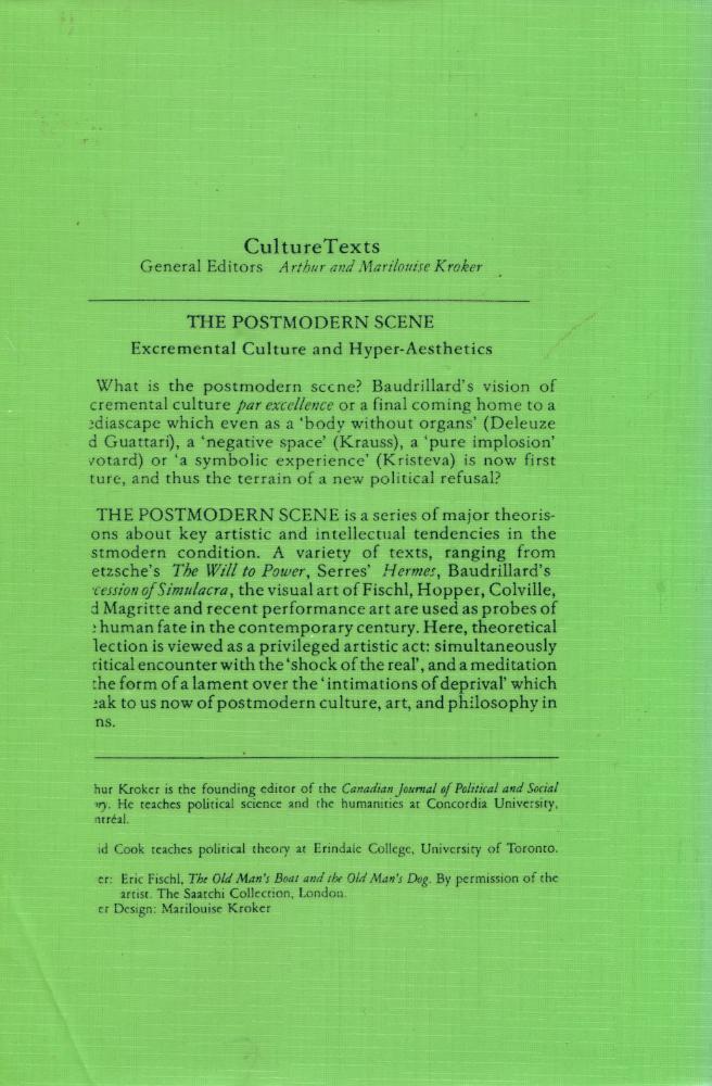 『The Postmodern scene : excremental culture and hyper - aesthetics』 3