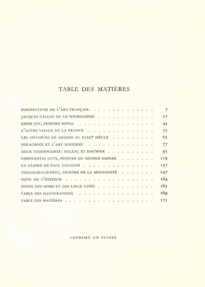 『DE CALLOT A LAUTREC : Perspectives de l'Art français』 2