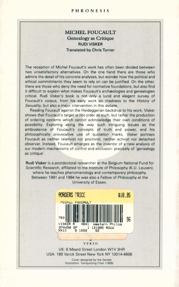 『Michel Foucault : genealogy as critique』 5