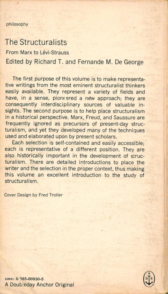 『The Structuralists : FROM MARX TO LÉVI - STRAUSS』 4