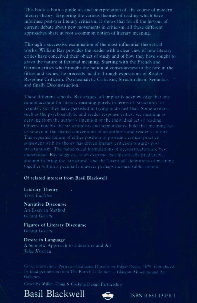 『Literary meaning : From Phenomenology to Destruction』 4